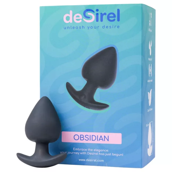 Desirel Obsidian - rakendusega juhitav anaalvibraator (must)