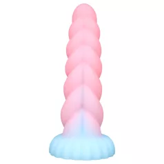   OgazR - valgustusega ükssarviku dildos - 22 cm - vikerkaarevärviline