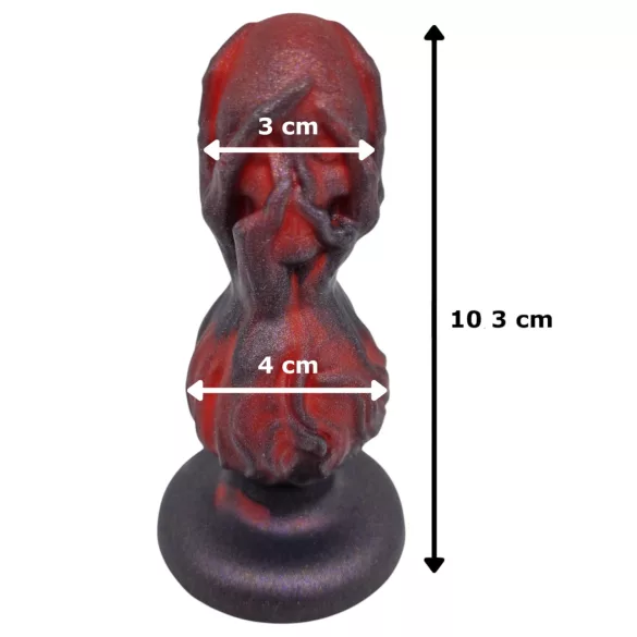 OgazR - anaaldildo kuulidega - 10,5 cm must