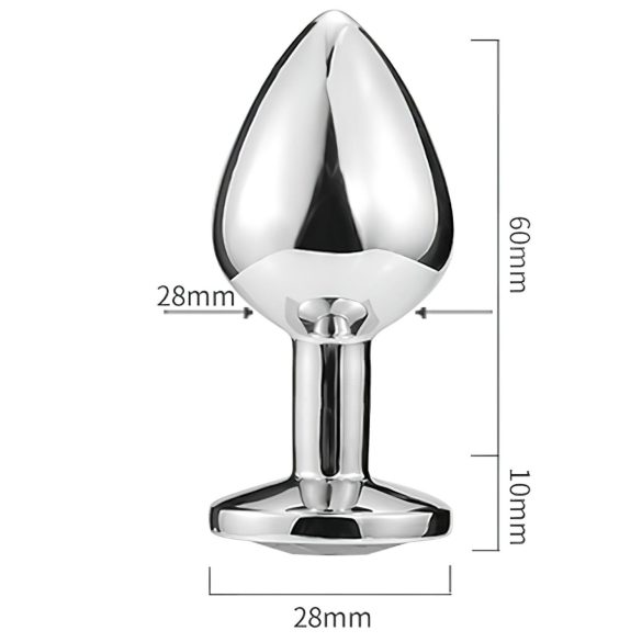 Sunfo - metallist anaalitapp - südamekujuline helesinine kivi - hõbe