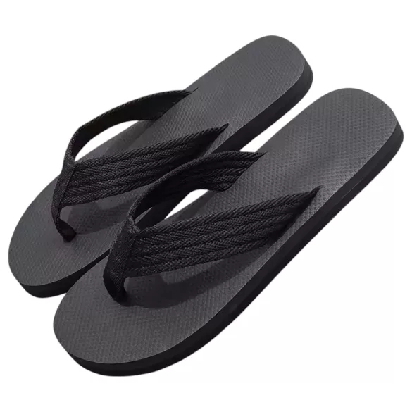 Flip-flop sandaalid - peenise mustriga - must