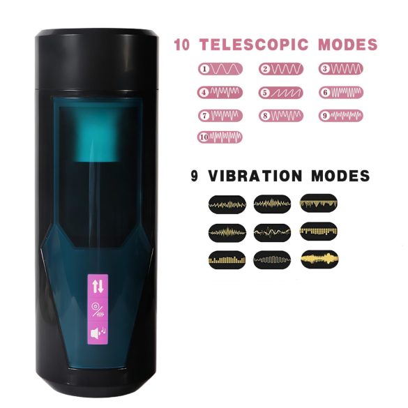 Lonely - automaatne masturbaator - tõukav, vibreeriv - must