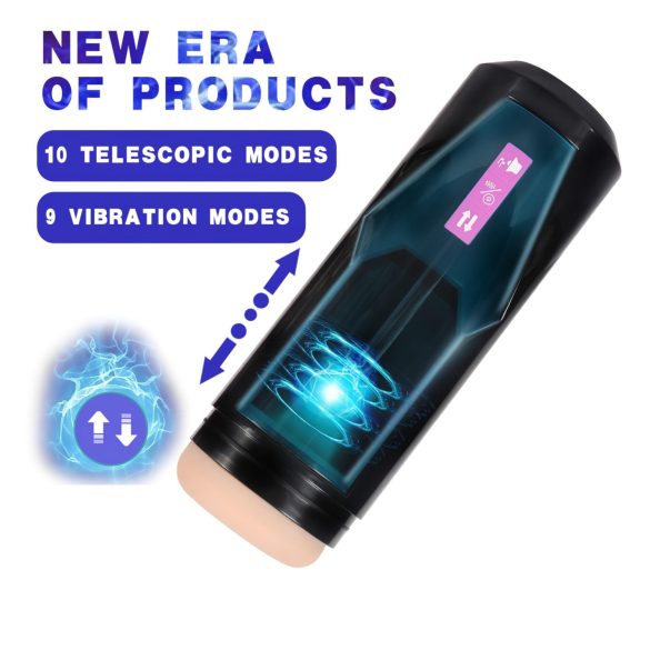 Lonely - automaatne masturbaator - tõukav, vibreeriv - must