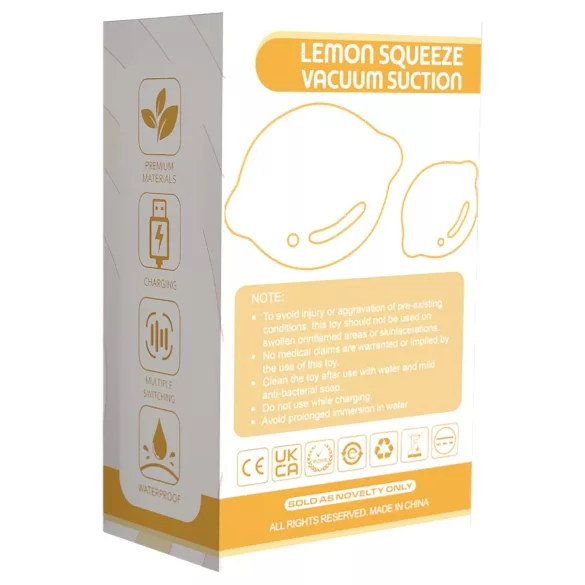Lemon Squeeze - sidruni kujuline kliitori-imemisvibraator (kollane)