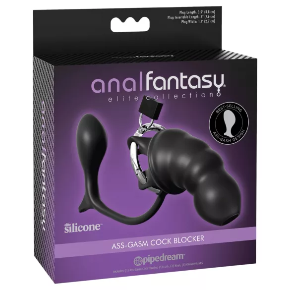 Pipedream Anal Fantasy Elite - anaalpunn ja peenisekinniti (must)