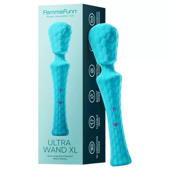FemmeFunn - massaaživibraator Ultra Wand XL - premium, türkiissinine