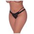 Magic Silk - kahekordsete paeltega pitsiline string (must)