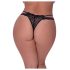 Magic Silk - kahekordsete paeltega pitsiline string (must)