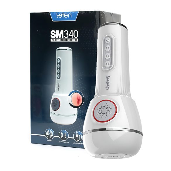 LETEN SM340 - laetav, vibreeriv, imev, häälega masturbaator