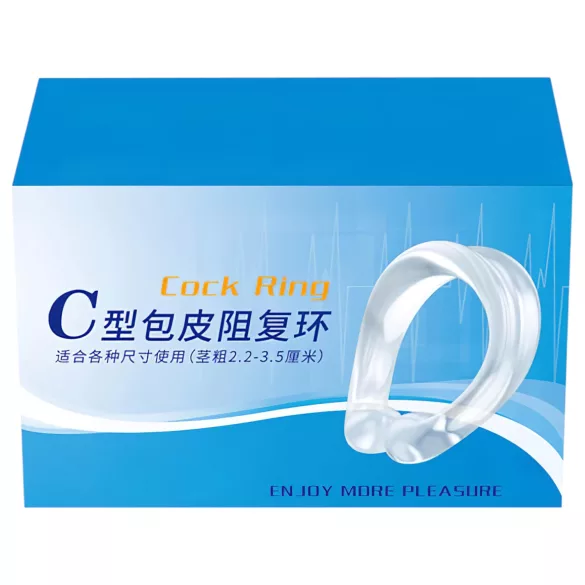 Szilikon makkide rõngas - ejakulatsiooni edasilükkamiseks - läbipaistev