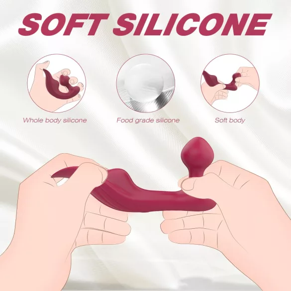 Sex HD Chomper - kliitori ja anaalvibraator - punane