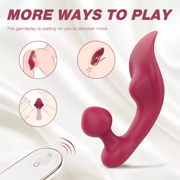 Sex HD Chomper - kliitori ja anaalvibraator - punane
