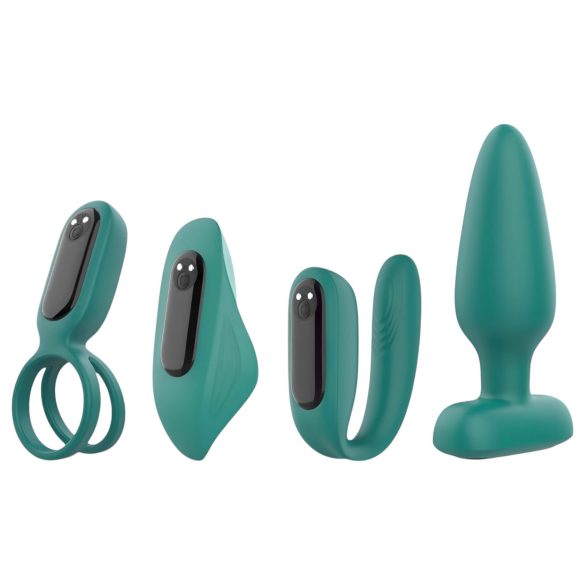 Sex HD - kordless vibra komplekt, roheline, 4 osaline