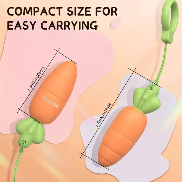 Sex HD Carrots - vibreeriv dildo - porgandi kujuline - oranž