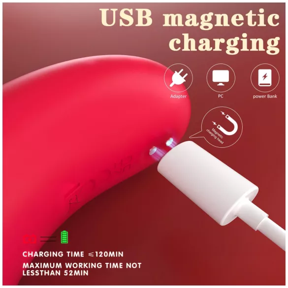 SEX HD Genie - G-punkti ja kliitori vibraator - punane