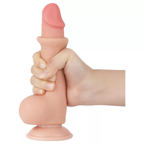 Lovetoy Sliding-Skin - realistlik dildoga iminapp - 19,5 cm, naturaalne