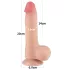 Lovetoy Sliding-Skin - munanditega kahekihiline dildo - 20cm naturaalne
