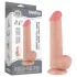 Lovetoy Sliding-Skin - munanditega kaksikkihiline dildos - 20,8 cm naturaalne