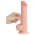 Lovetoy Sliding-Skin - munanditega kaksikkihiline dildos - 20,8 cm naturaalne