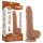 Lovetoy Sliding-Skin - munanditega kahekordne dildo - 20,8cm - tume naturaalne