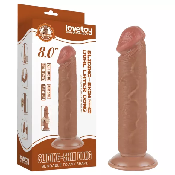 Lovetoy Sliding-Skin - dildo iminapaga - 20cm - natur