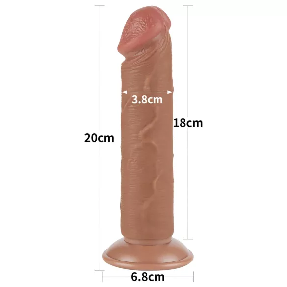 Lovetoy Sliding-Skin - dildo iminapaga - 20cm - natur