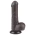 Lovetoy Sliding-Skin - munanditega kahekihiline dildo - 18,3cm - pruun