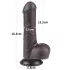 Lovetoy Sliding-Skin - munanditega kahekihiline dildo - 18,3cm - pruun