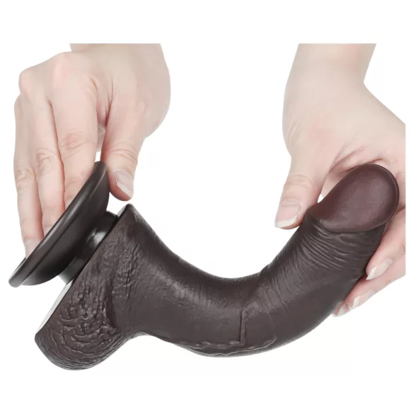 Lovetoy Sliding-Skin - realistlik dildoga iminapaga - 19,5 cm - pruun