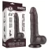 Lovetoy Sliding-Skin - munanditega kahekordne dildos - 20cm pruun
