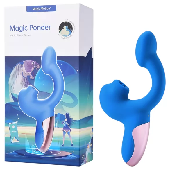 Magic Motion Magic Ponder - 2in1 kliitorivibraator käepidemega - sinine