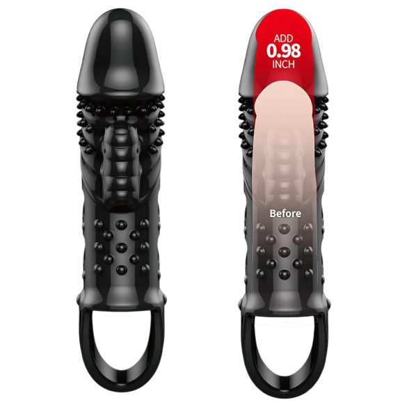 Pretty Love Cecelia - vibraatoriga peenisemansett erektsioonirõngaga must