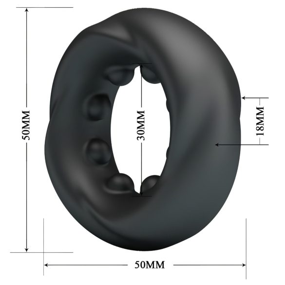 Crazy Bull - peeniserõngas - stimuleeriv - must