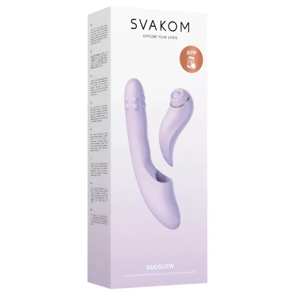 Svakom DuoGlow - G-punkti ja kliitori vibraator - nutikas - lilla