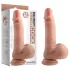 Dual Density - realistlik munanditega dildop, iminapaga - 18cm naturaalne