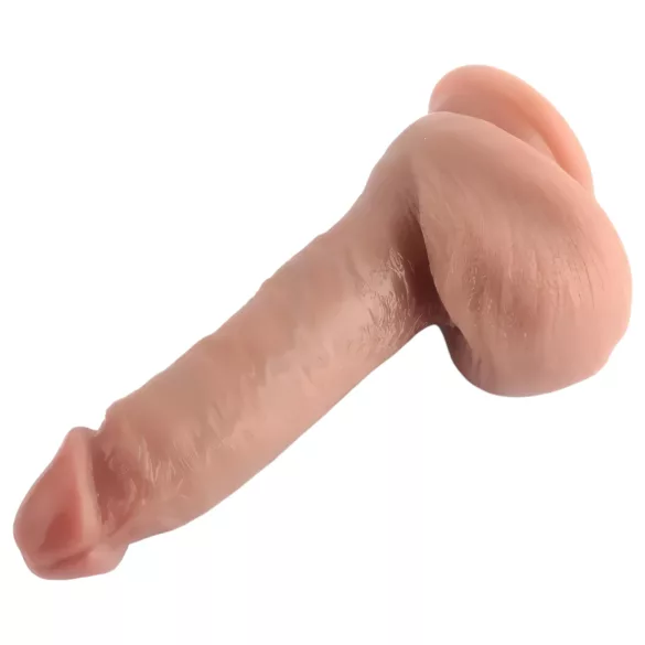 Dual Density - realistlik munanditega dildop, iminapaga - 18cm naturaalne