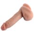 Dual Density - iminapaga ja munanditega realistlik dildo - 18 cm (naturaalne)