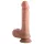 Dual Density - iminapaga, munanditega naturaalne dildo - 20 cm (naha toon)