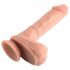 Kahemeelne elutruu dildo munanditega - 20cm (naturaalne)