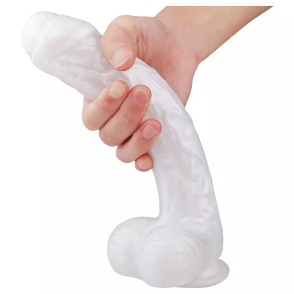 Sex HD Martin - realistlik dildo munanditega iminapaga - valge