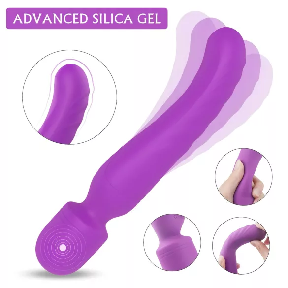 Sex HD Iris - soojendav kahe mootoriga vibraator-massaaž - lilla