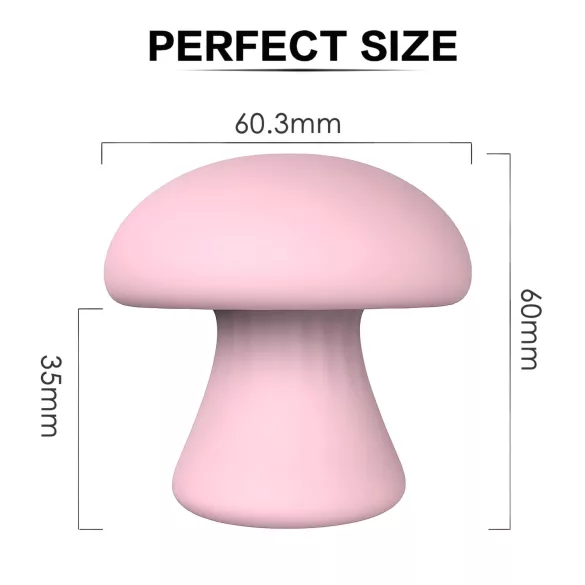 Magic Mushroom - akuga töötav vibraator (roosa)