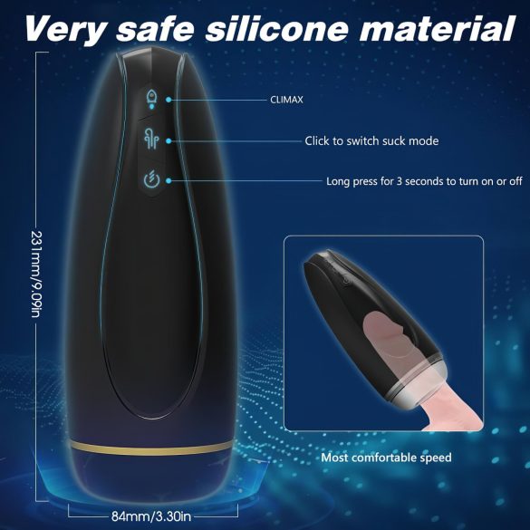 Sex HD Hawk - akuga vibreeriv imemasturbator - must-valge