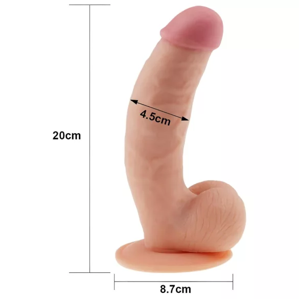 Lovetoy Ultra Soft - realistlik dildoks - pehme, elastne 21,5cm naturaalne