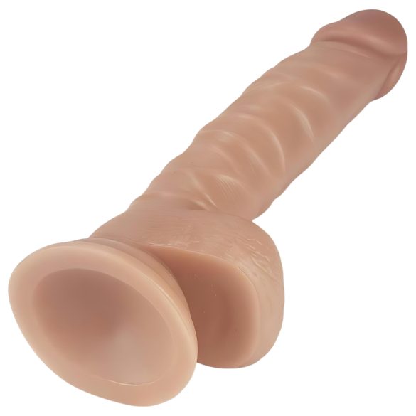 Lovetoy Real Extreme - realistlik dildoga iminapp - 21 cm - naturaalne