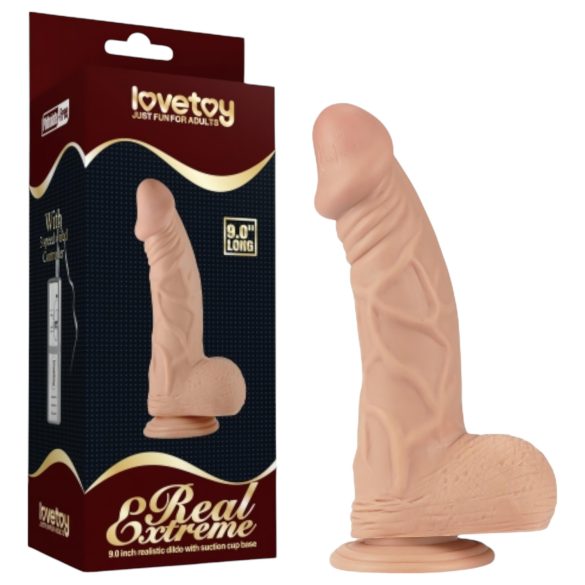 Lovetoy Real Extreme iminapaga 23cm dildo (naturaalne)