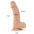 Lovetoy Real Extreme iminapaga 23cm dildo (naturaalne)