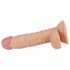 Lovetoy Real Extreme - iminapaga, munanditega G-punkti dildo - 19cm (naturaalne)