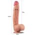 Lovetoy Nature Cock - kahekordne naturaalne dildo - 30cm (naturaalne)