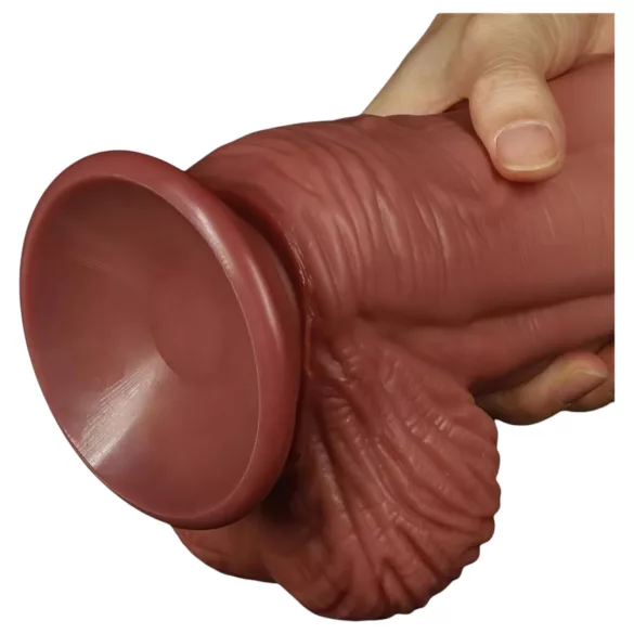 Lovetoy - realistlik kahekihiline dildo - 26cm naturaalne